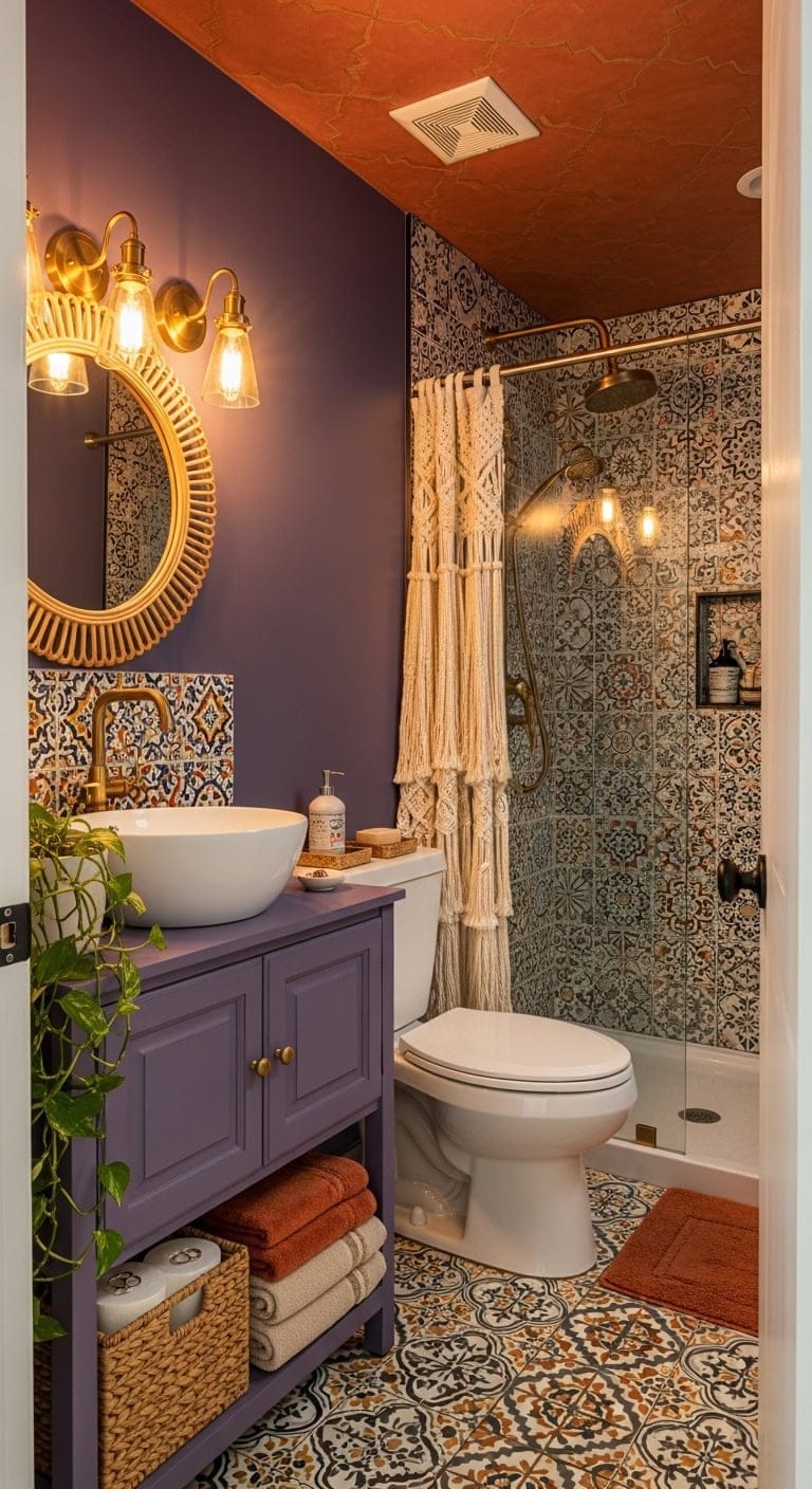 eclectic bohemian affordable peel and stick transformation