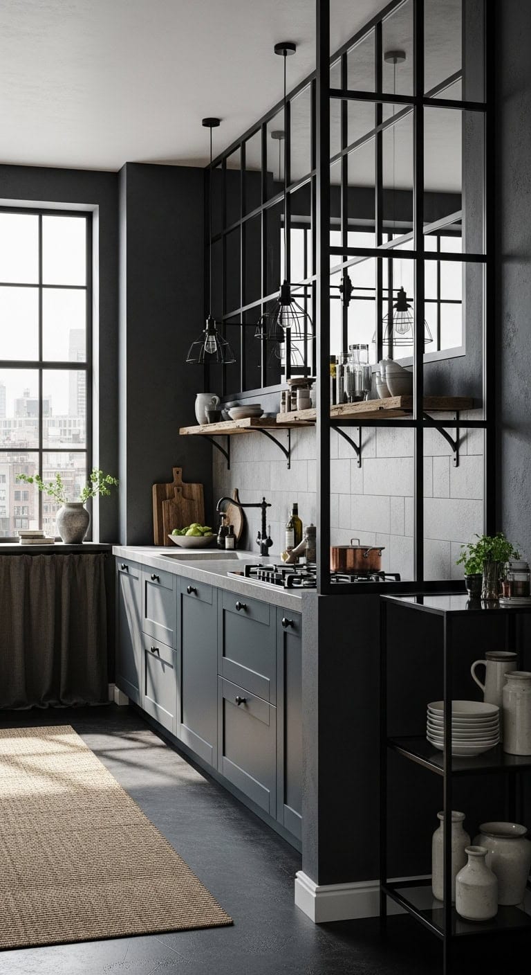 edgy sophisticated industrial loft