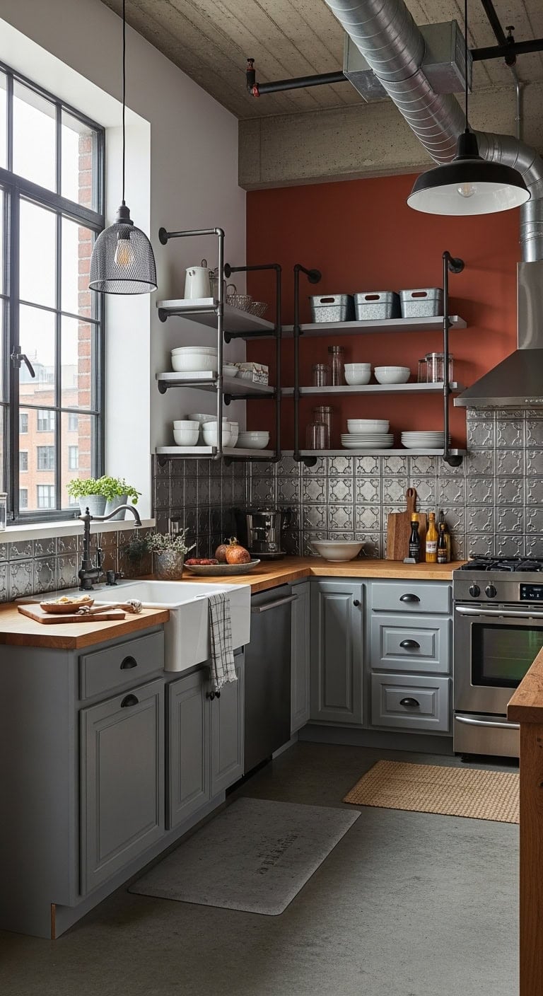 edgy urban loft kitchen style