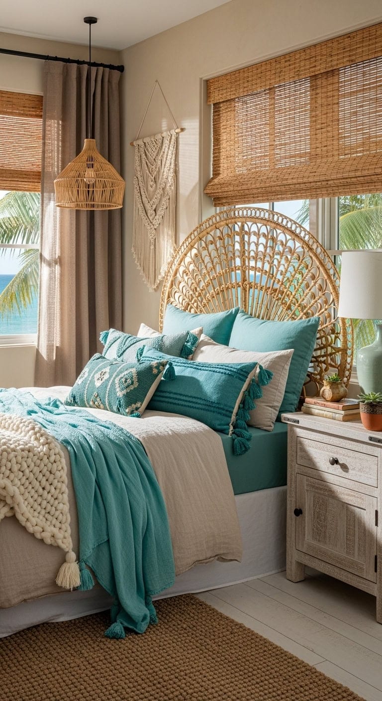 effortless coastal boho bedroom sanctuary
