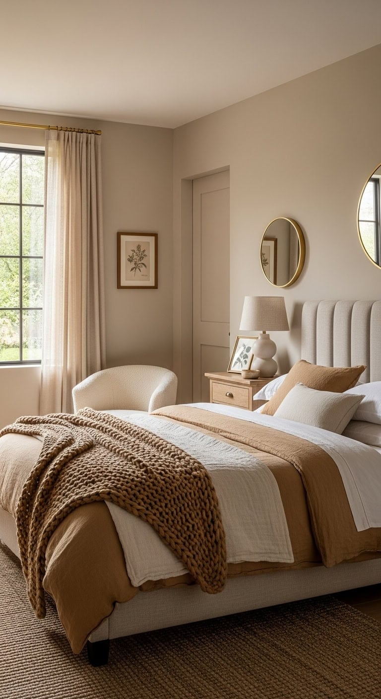 effortless elegance in beige bedroom