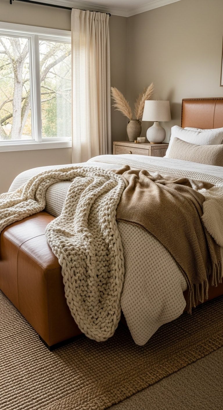 effortlessly cozy layered blanket retreat