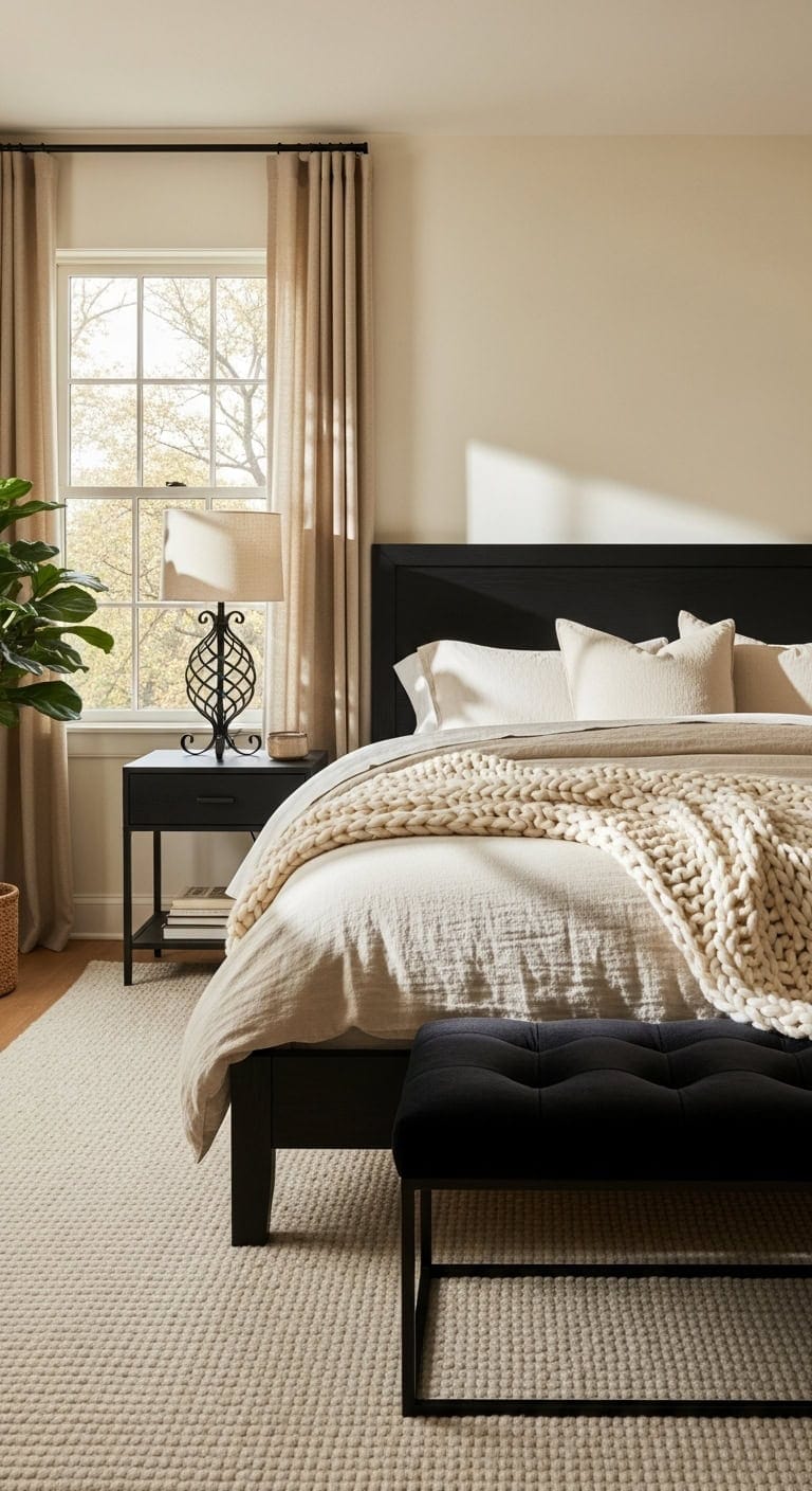 elegant contrast cozy sophistication