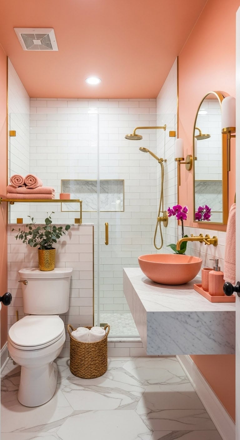 elegant feminine bathroom color palette
