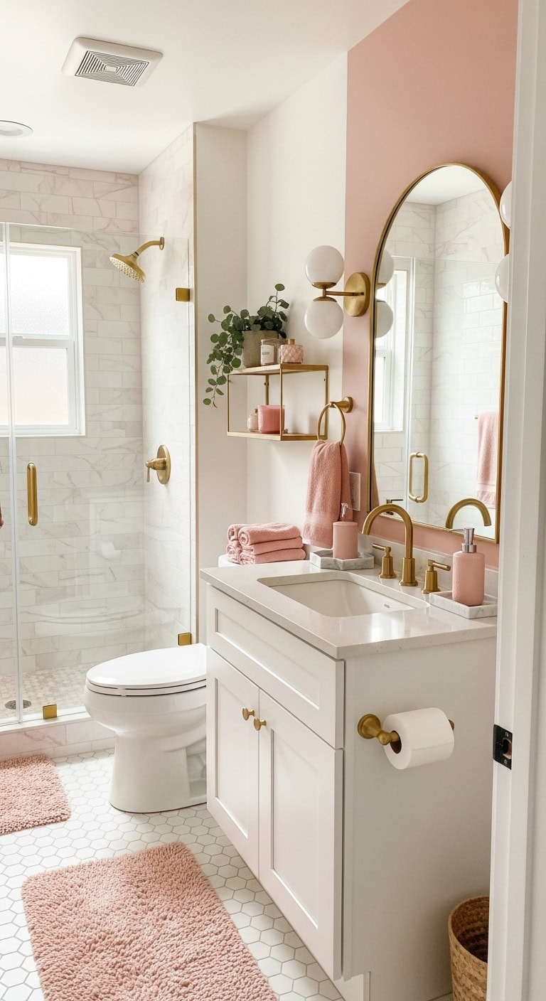 elegant versatile transformative feminine bathroom updates