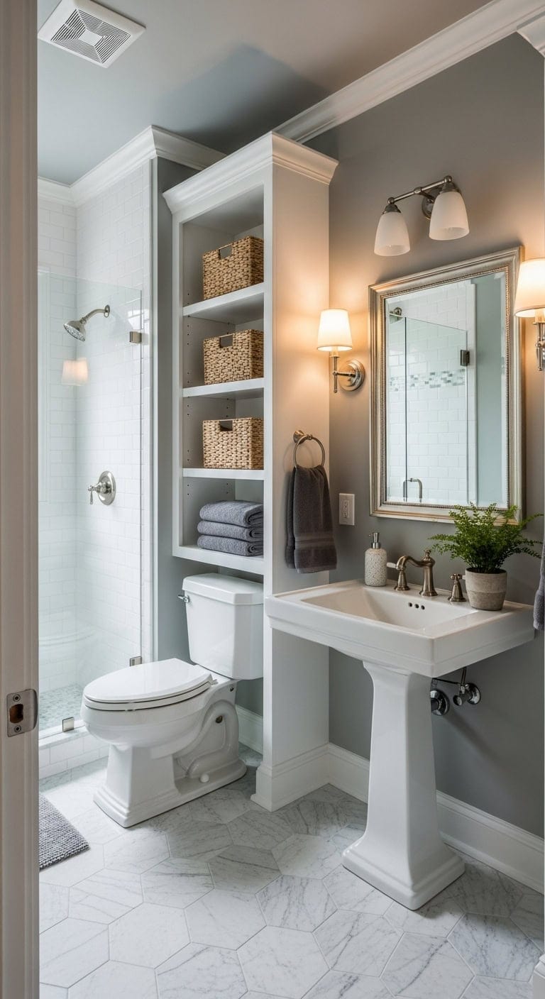 elegant vertical storage timeless neutral palette
