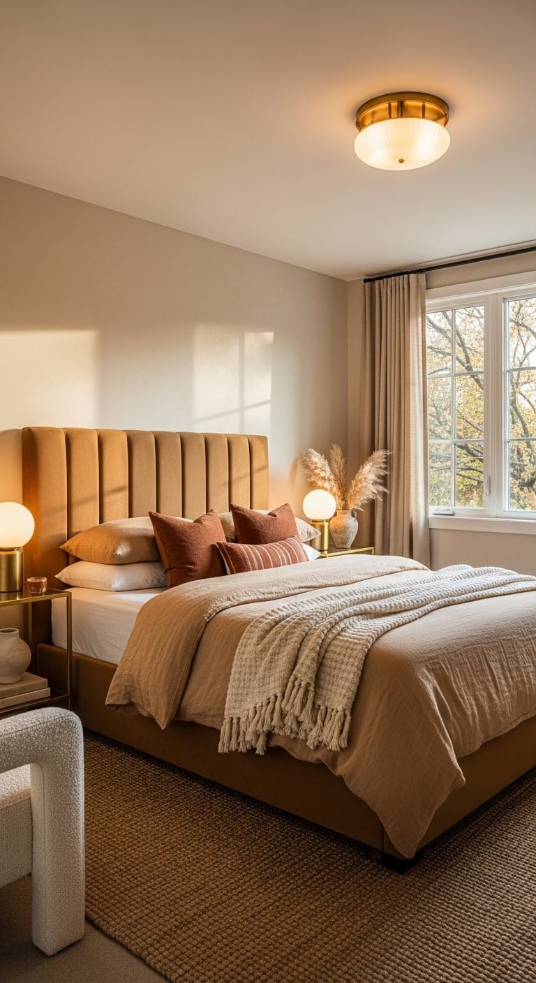 elegant yet cozy bedroom ambiance