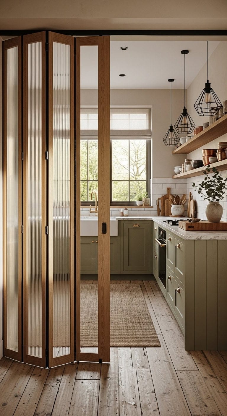 flexible kitchen boundary accordion doors