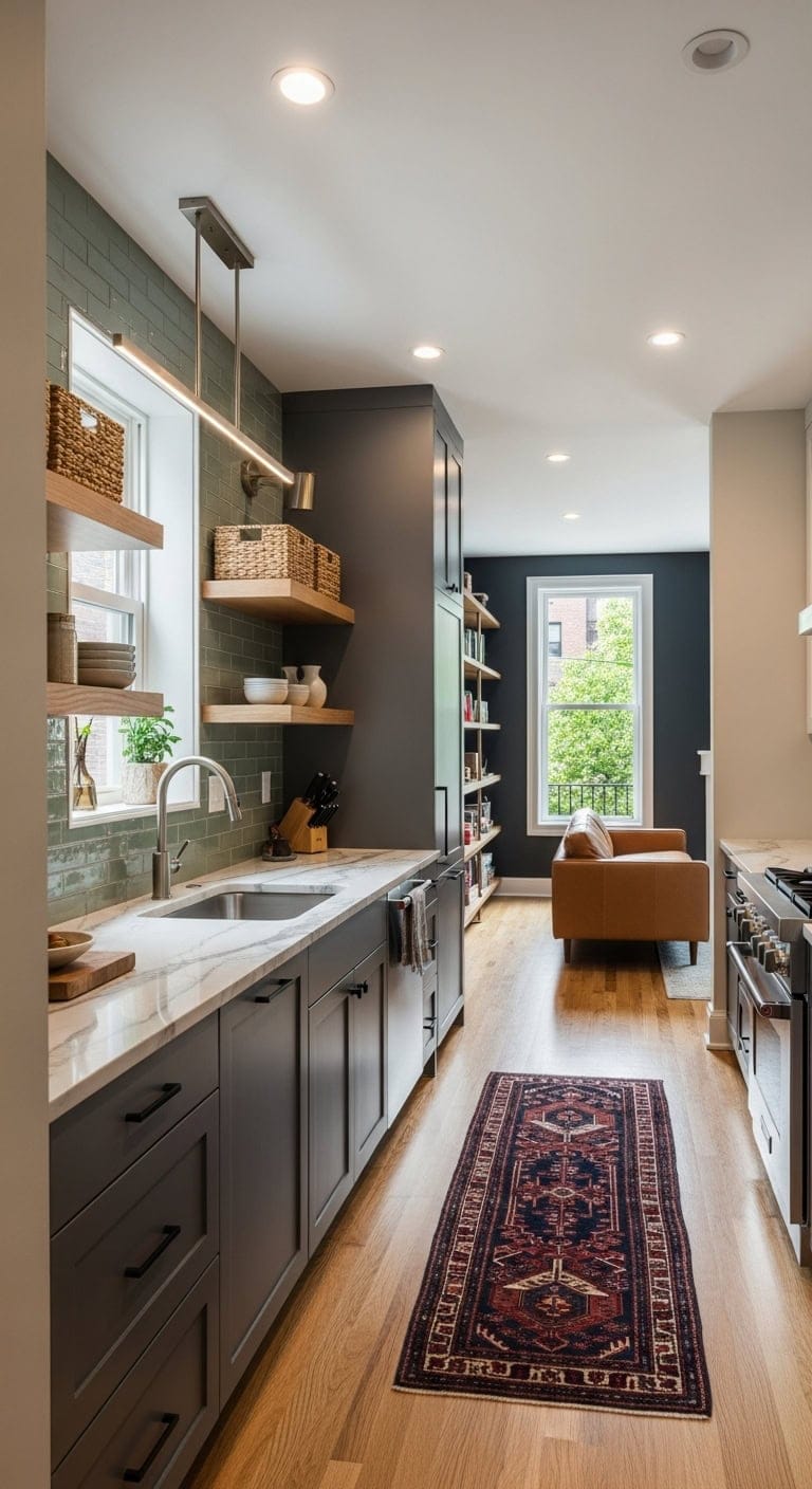 functional streamlined open concept townhome design