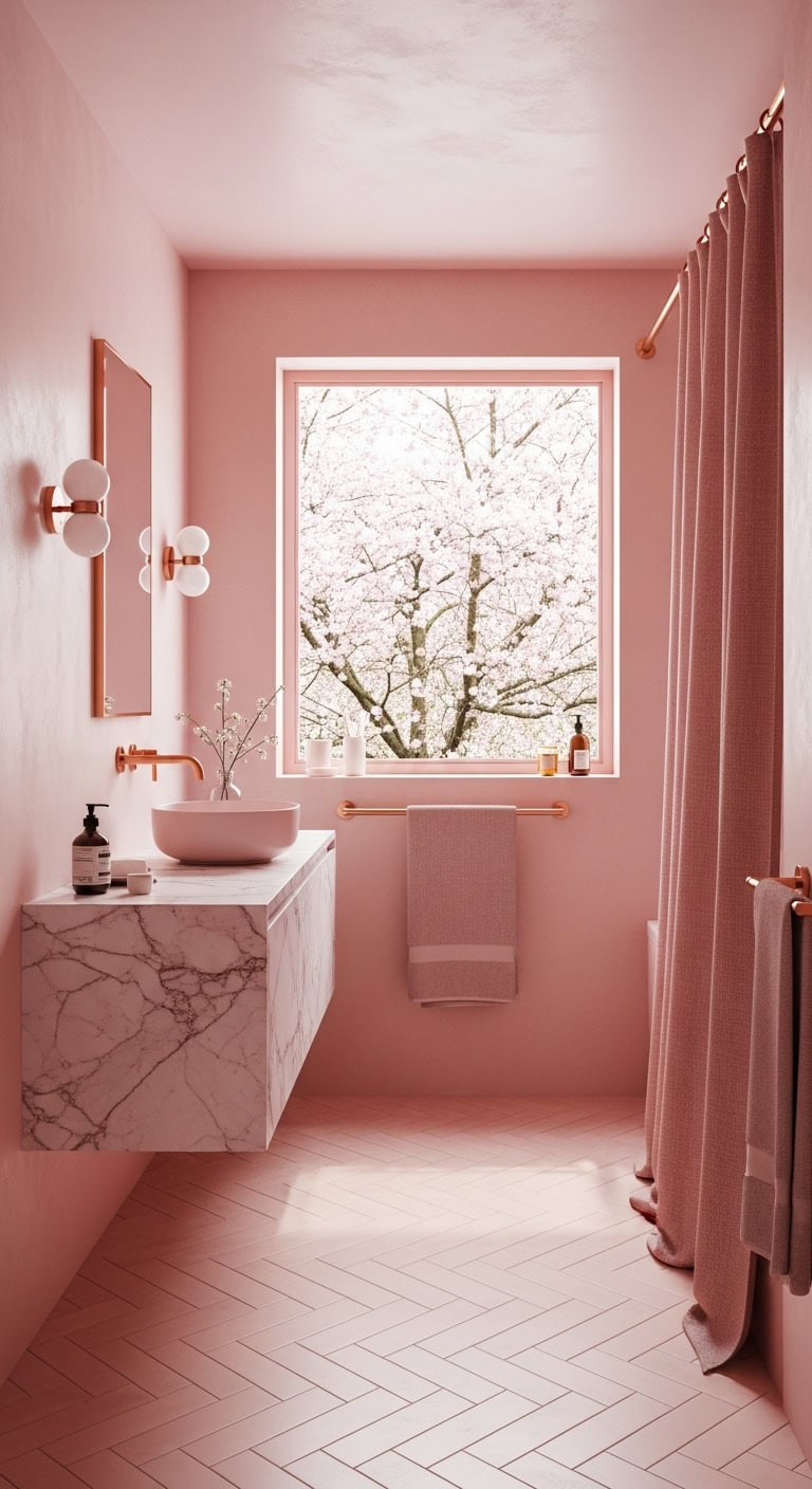 gentle calming bathroom designs