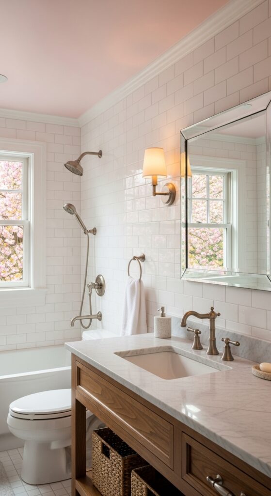 23 Baby Pink Bathroom Designs That Feel Gentle and Sweet