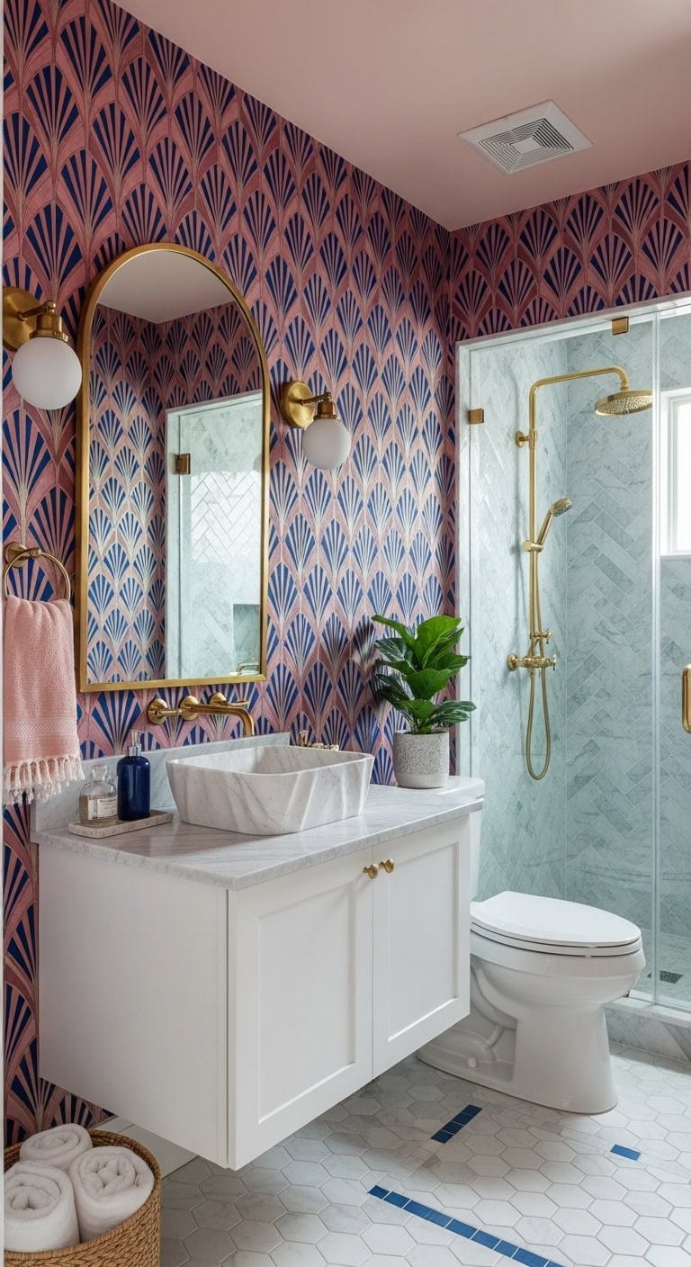 glamorous art deco bathroom inspiration