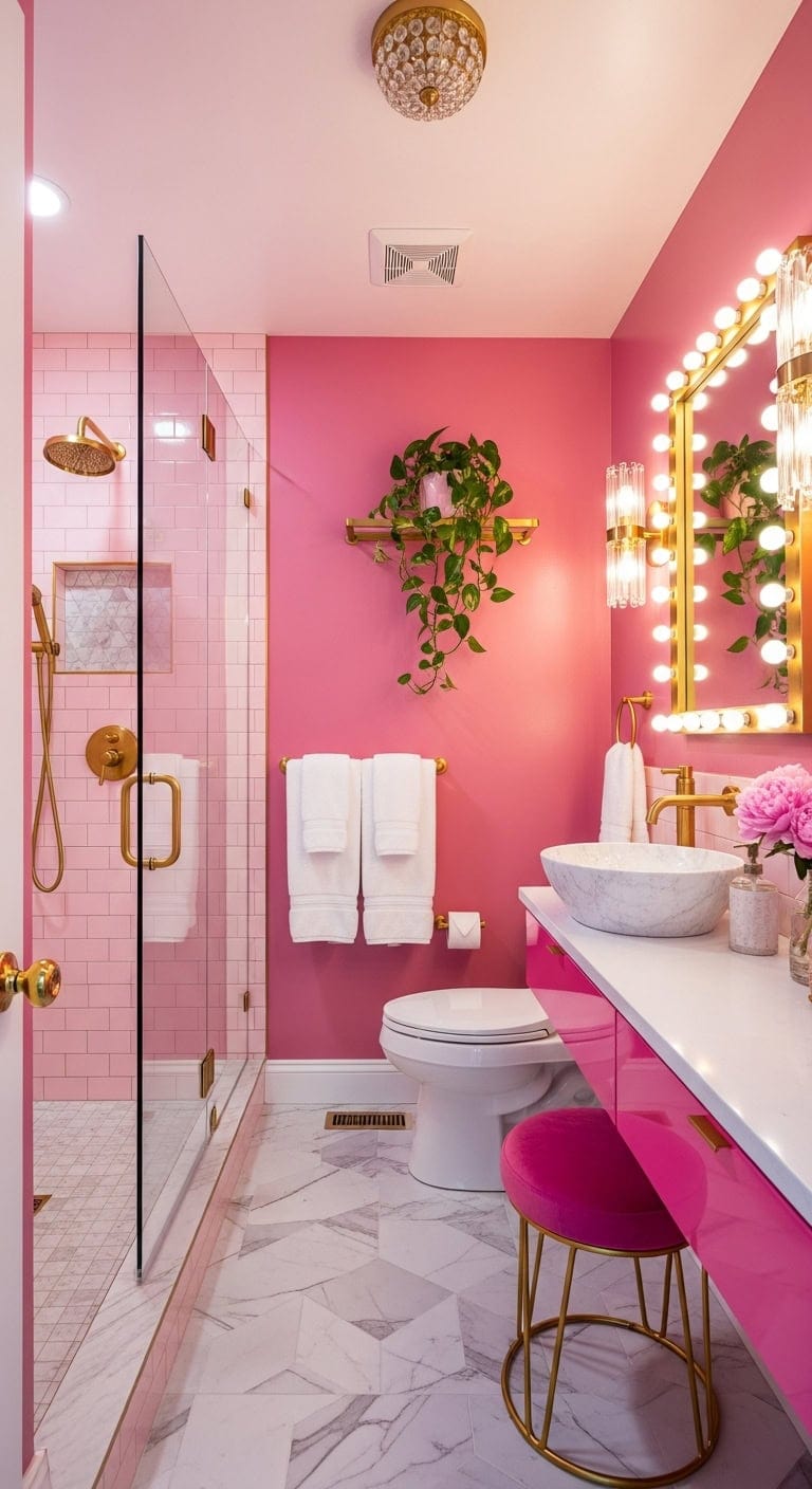 glamorous bold dazzling luxurious bathroom