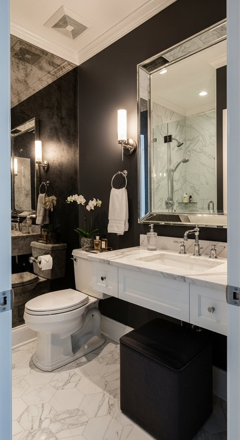 glamorous mirrors transform small spaces