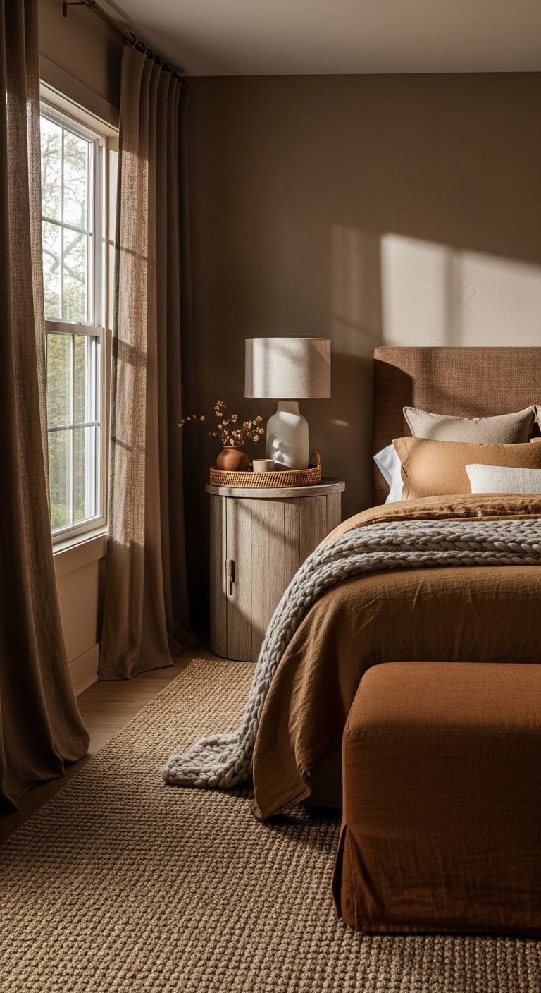 grounded inviting cozy neutral curtains