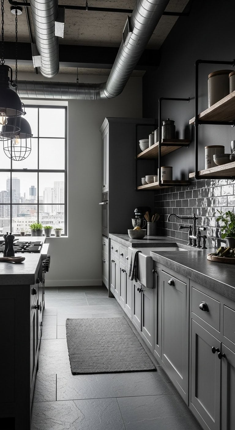 industrial concrete kitchen style