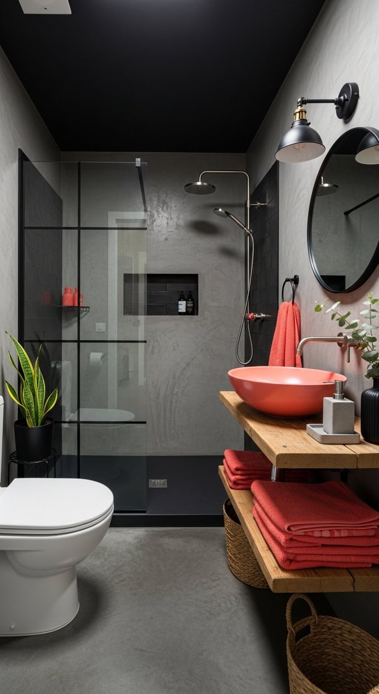 industrial coral concrete sophistication