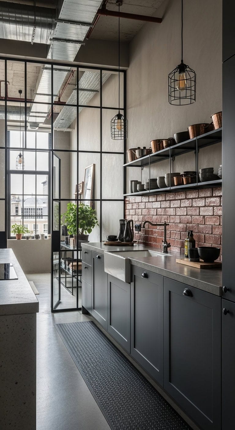 industrial glass wall design