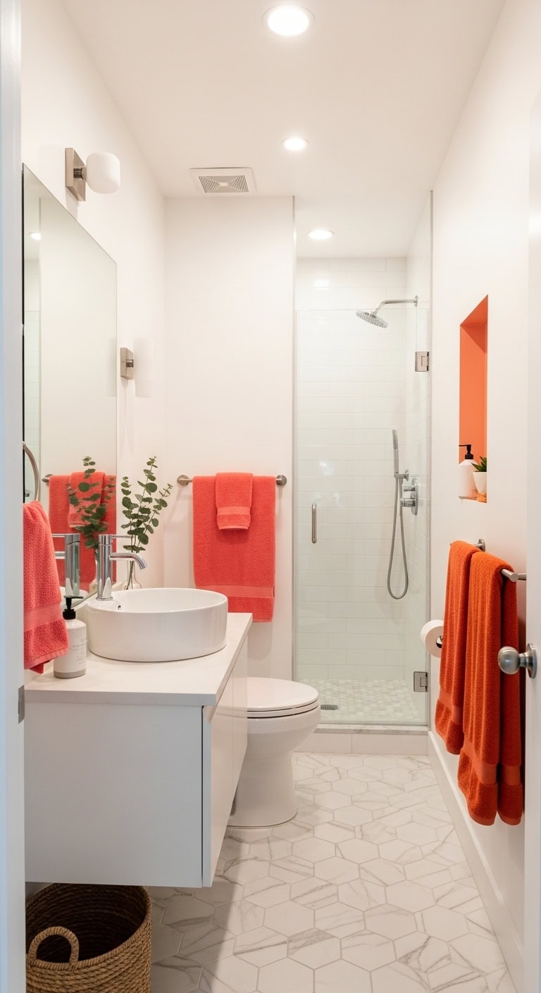 inviting minimalist bathroom color refresh