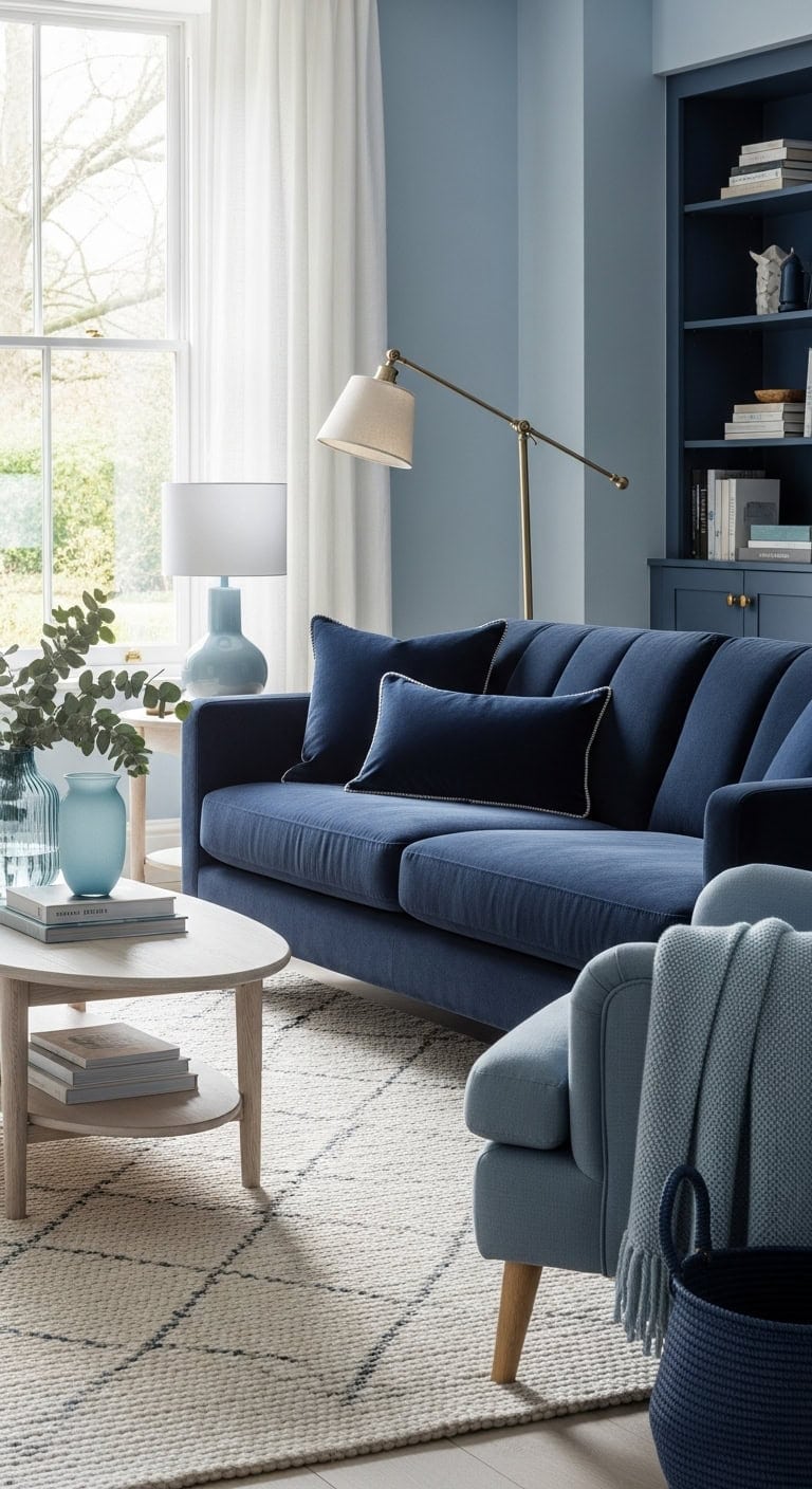 layered blue tones for depth