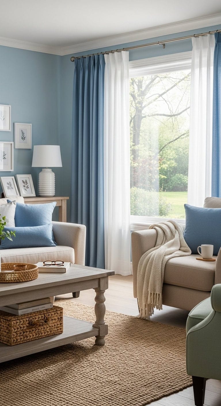 layered calming elegant window treatment