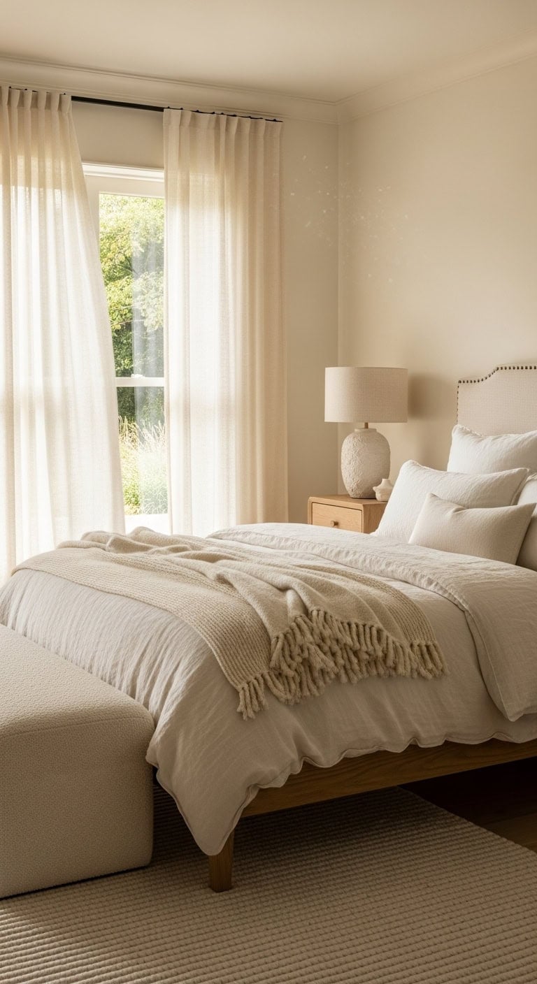 layered cream linen textures