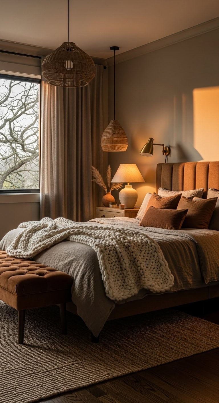 layered lighting creates cozy ambiance