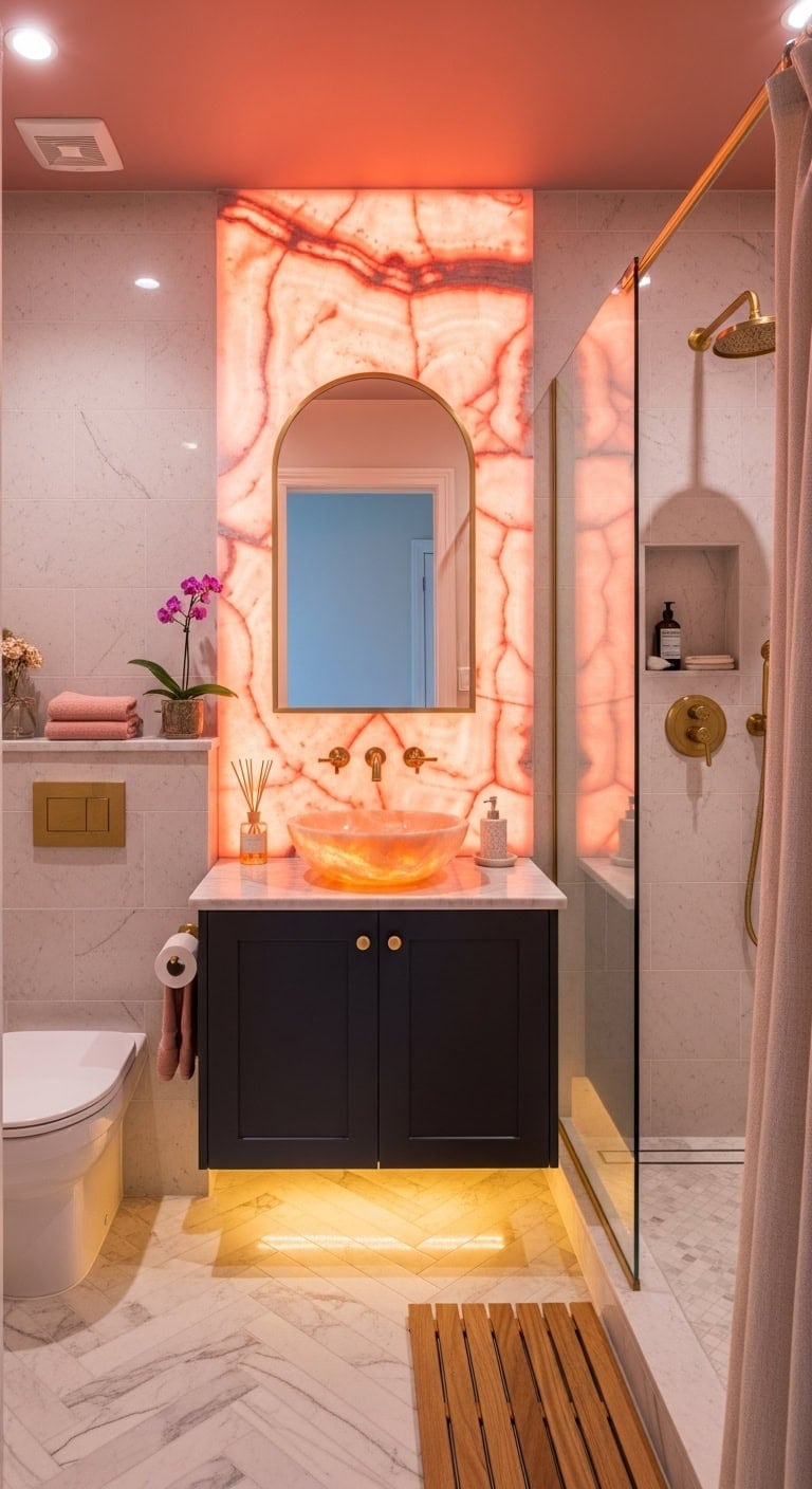luminous serene indulgent transformative bathroom