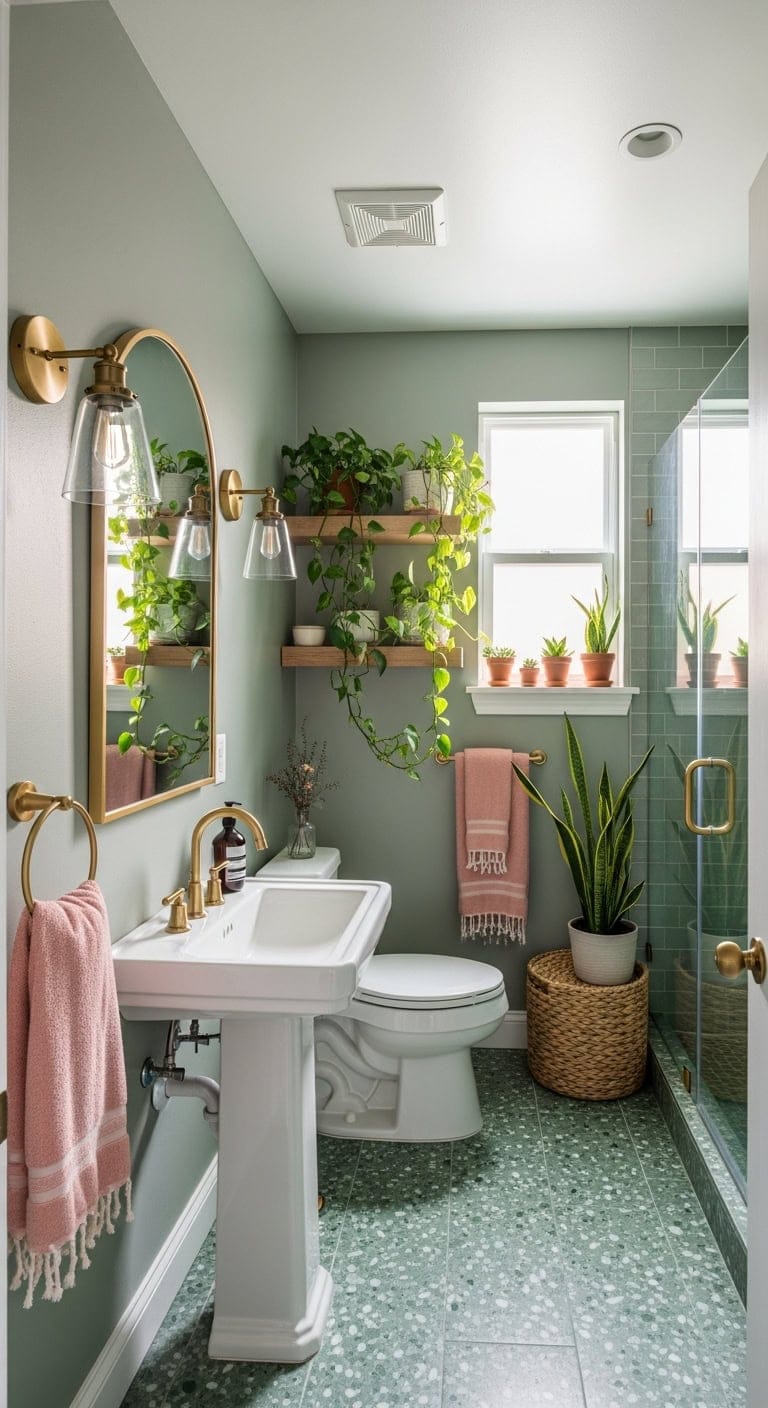 lush natural feminine spa like bathroom oasis