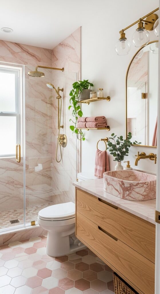 21 Pink Marble Bathroom Designs That Exude Elegance