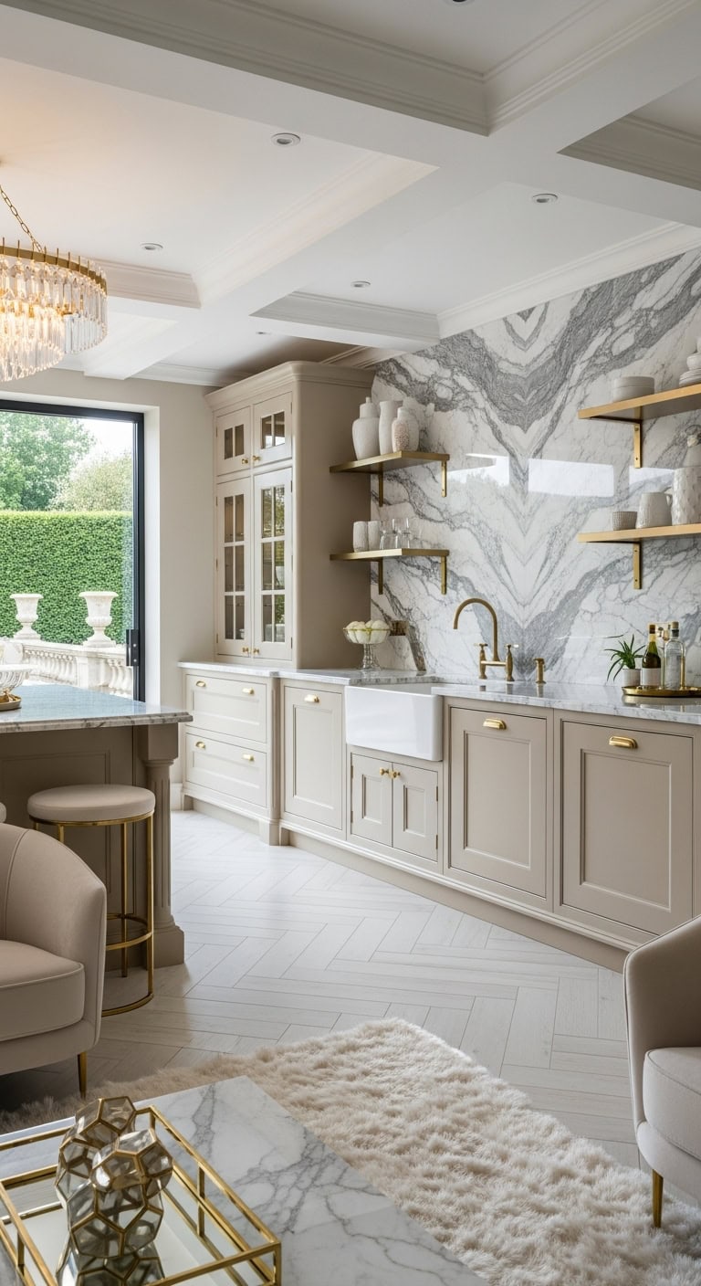 luxurious elegant timeless open concept living