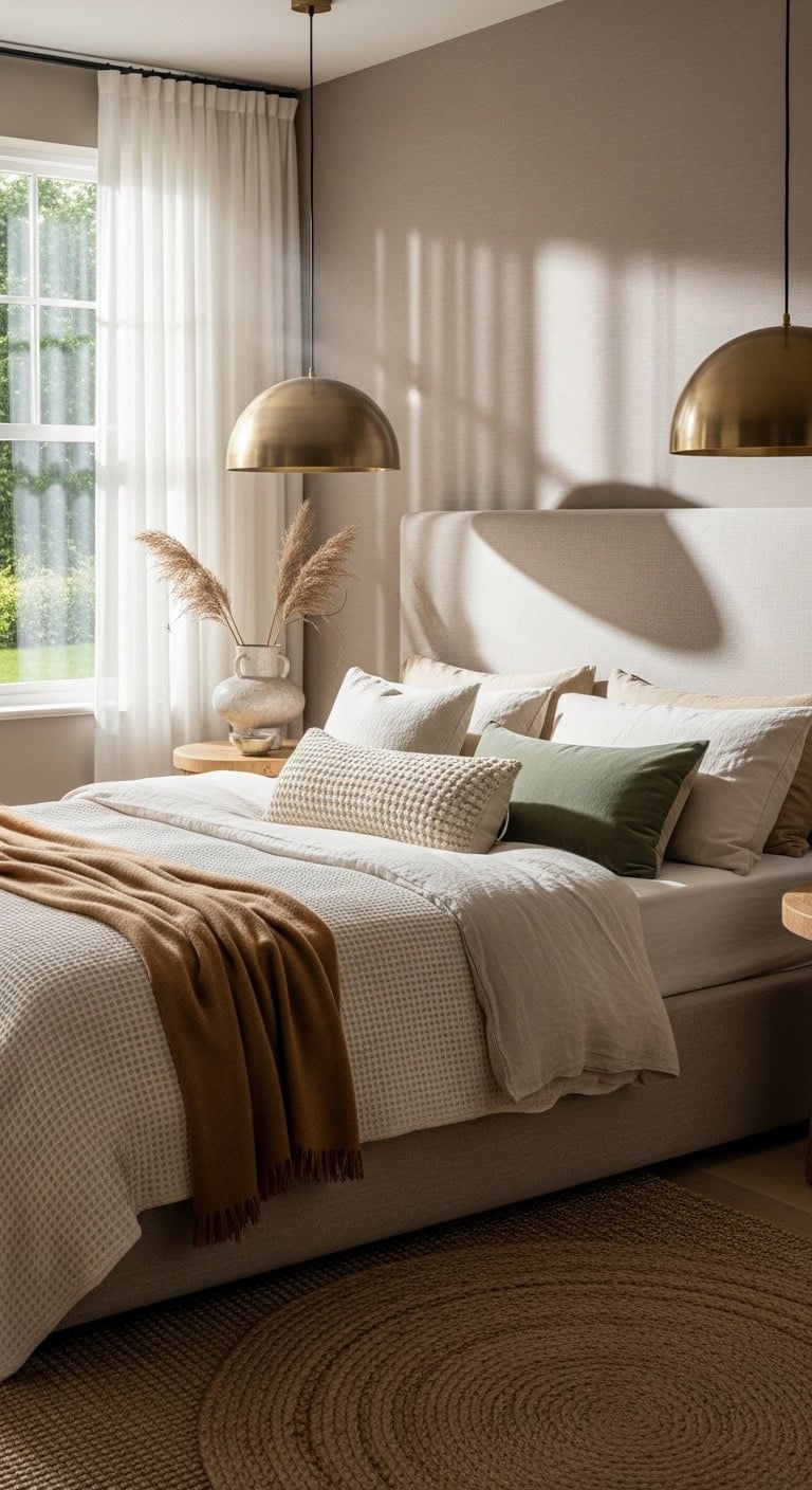 luxurious layered textured bedroom retreat