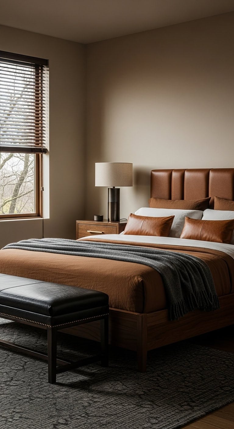 masculine refined warm contrasted