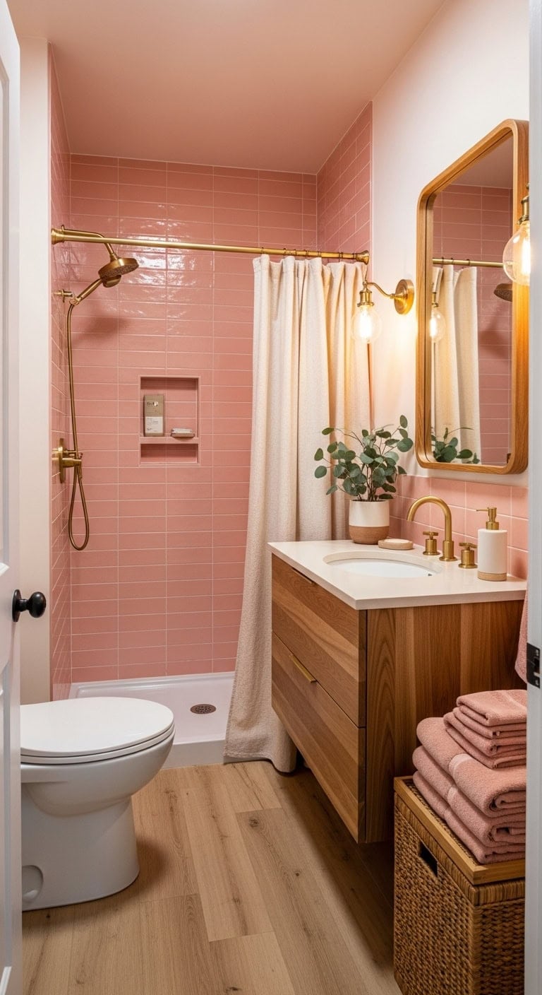 millennial pink bathroom design essentials