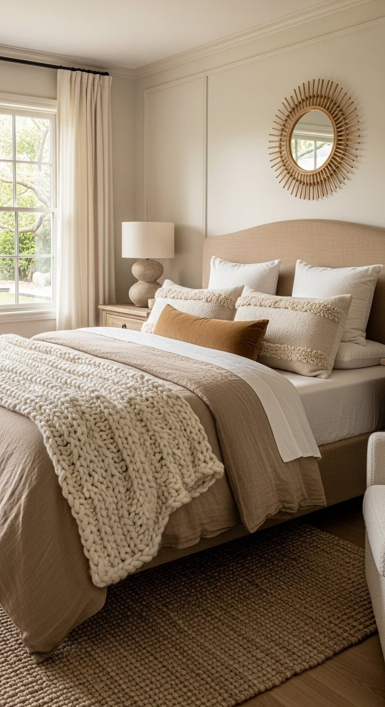 monochromatic textured cozy minimalist