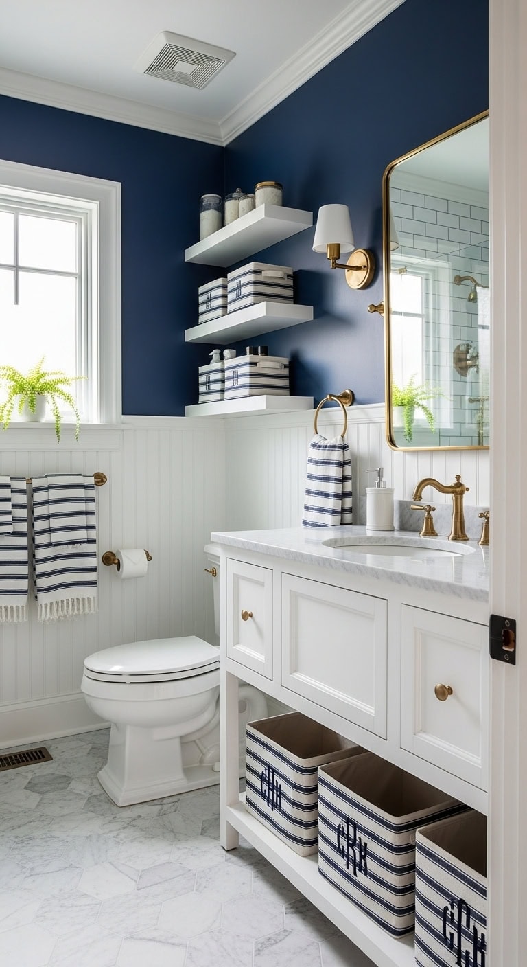 monogrammed preppy timeless bathroom organizers