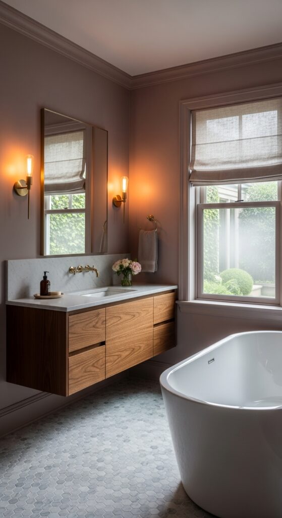 23 Moody Pink Bathroom Ideas That Go Beyond Sweet and Light