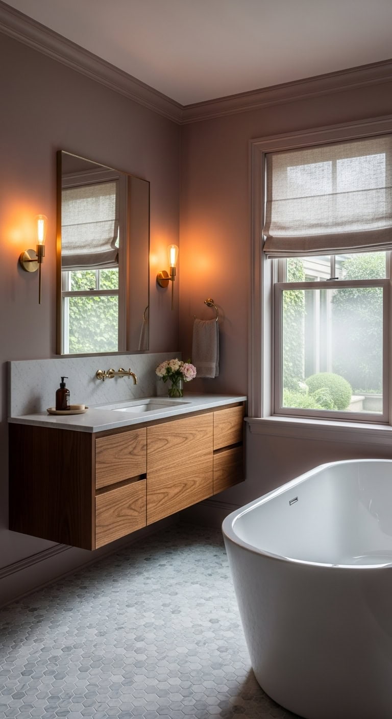 moody pink bathroom ideas