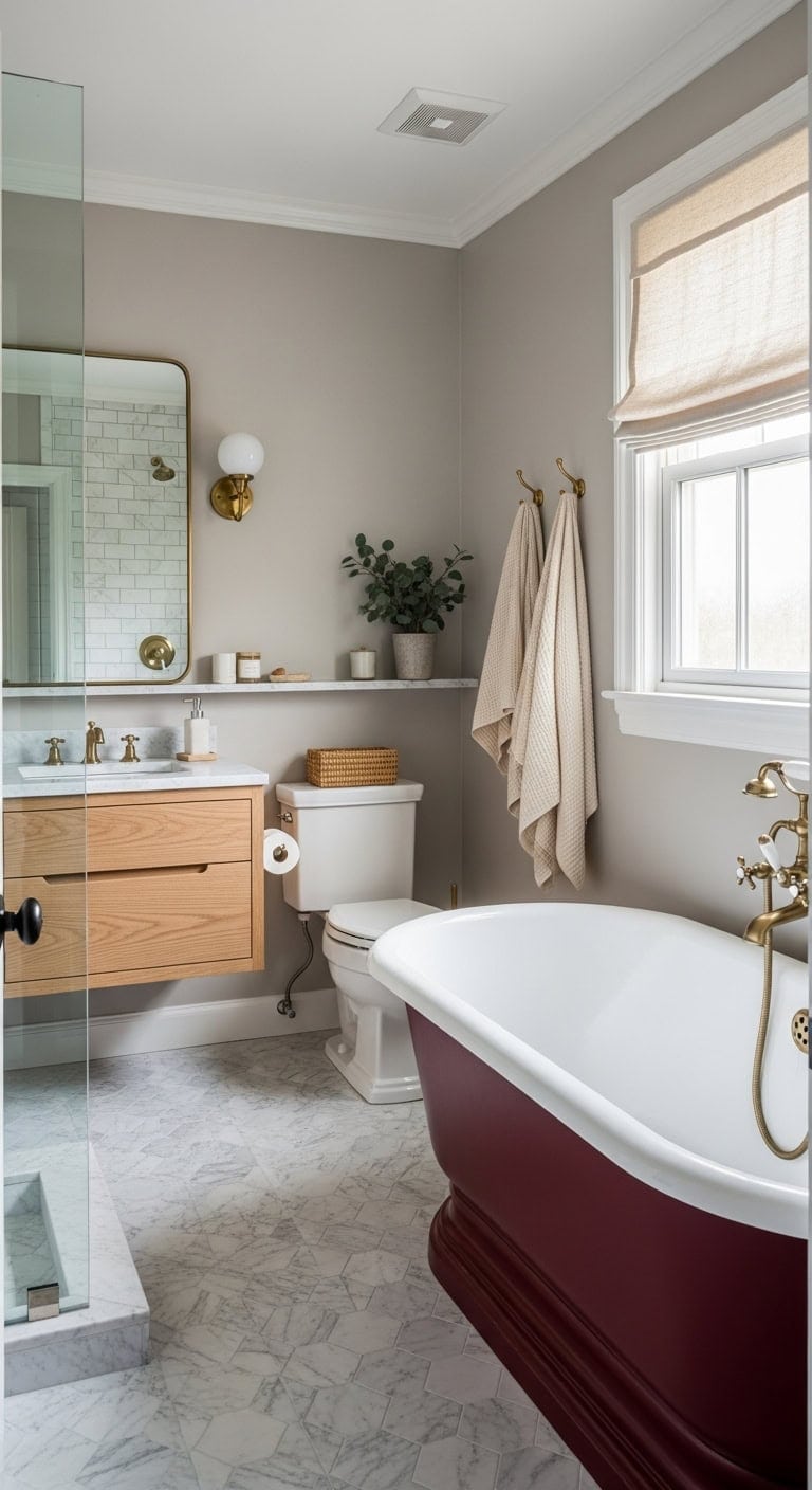 moody romantic serene sculptural clawfoot tub