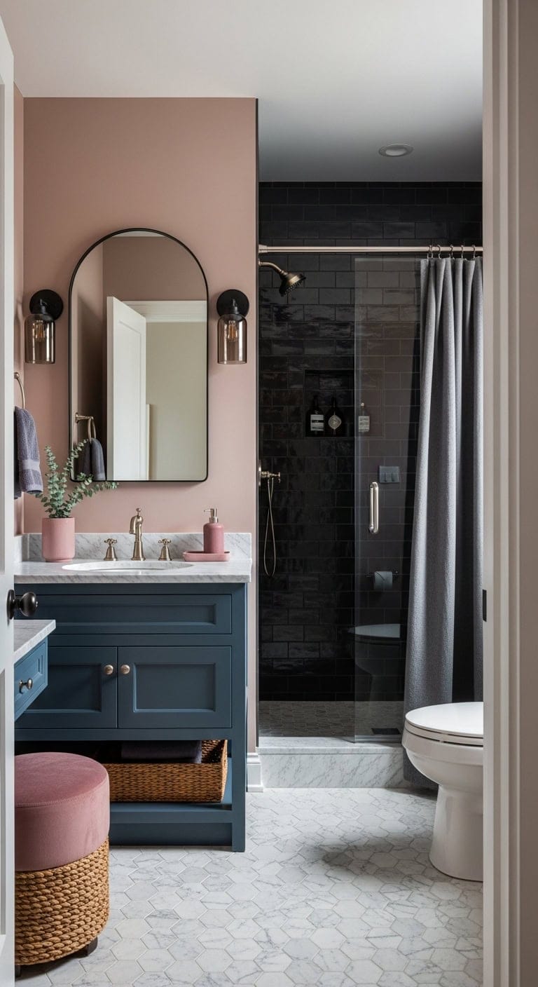 moody sophisticated spa like bathroom retreat