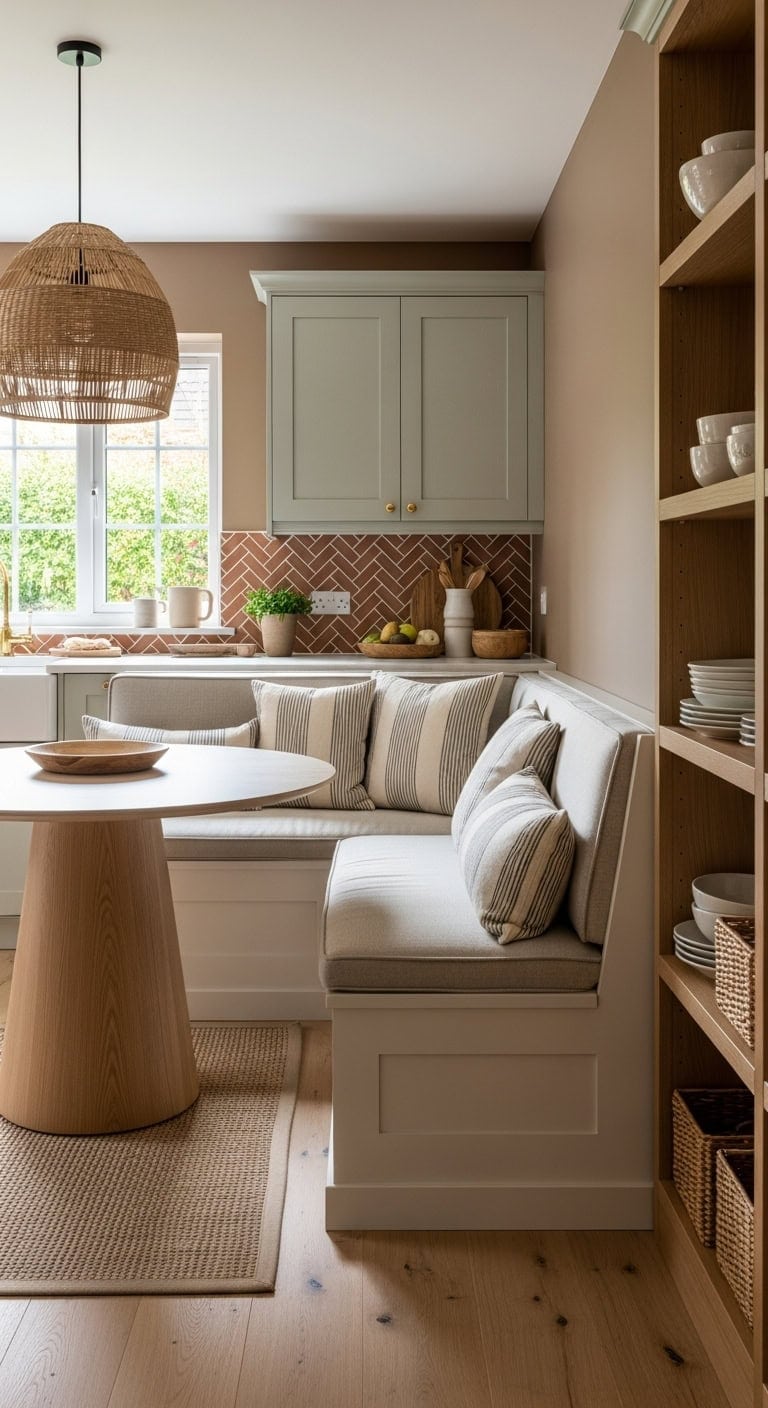 multifunctional banquette seating with hidden storage