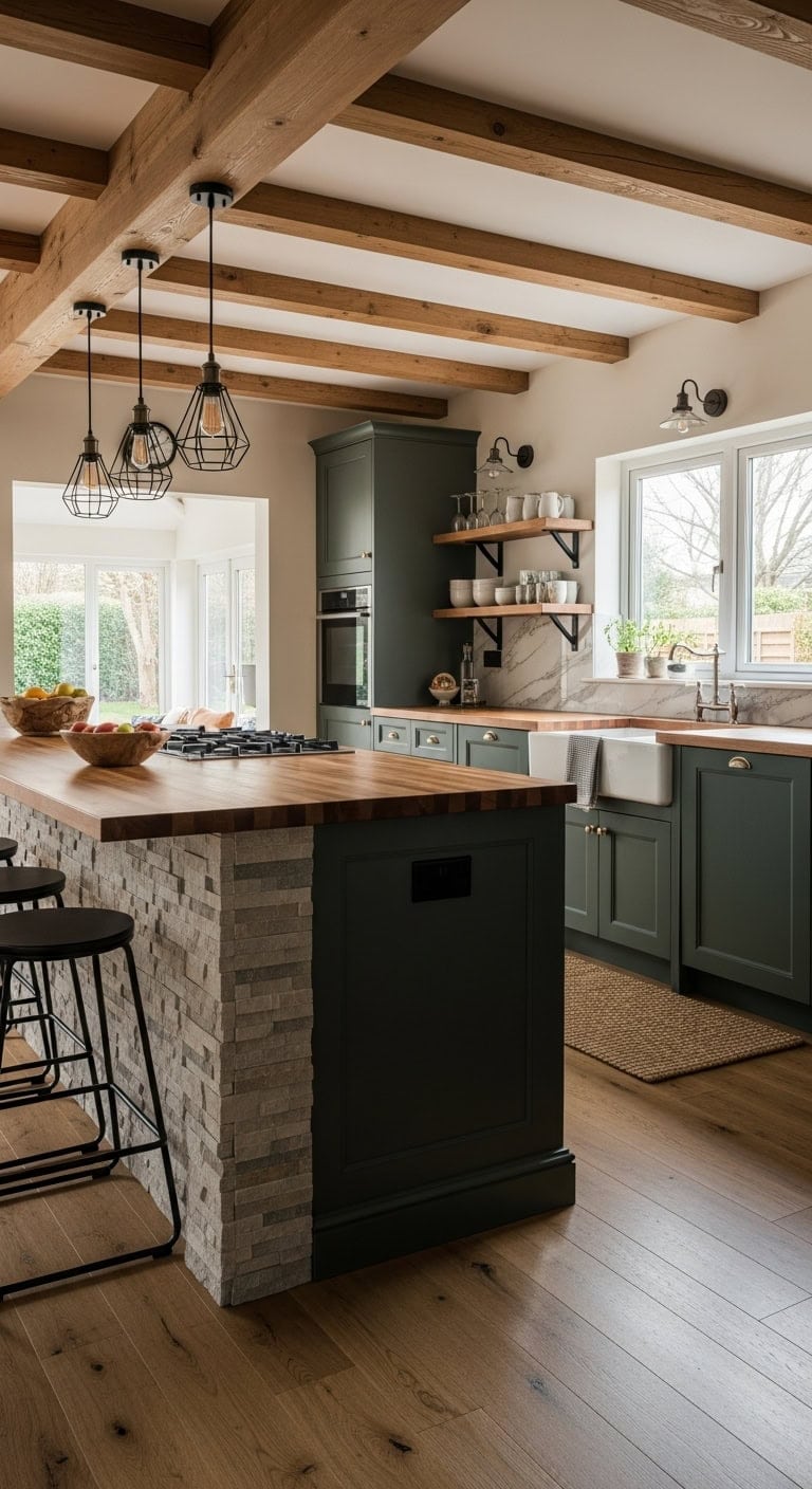 multifunctional peninsula divides space effortlessly