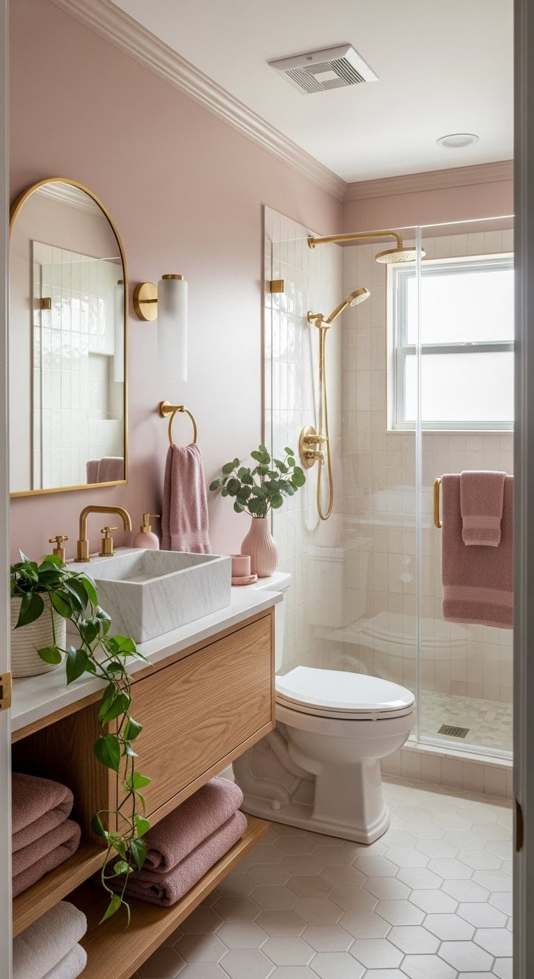 muted sophisticated elevated luxurious bathroom