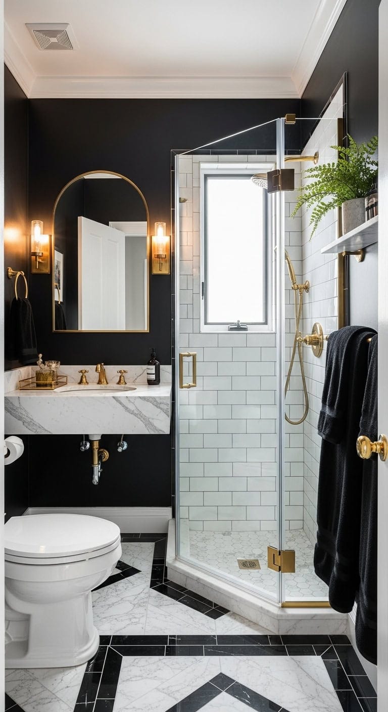 narrow glass art deco glamour