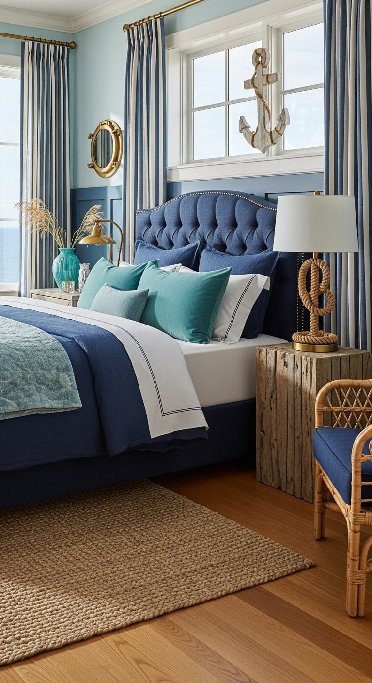 nautical sophistication with aqua and navy