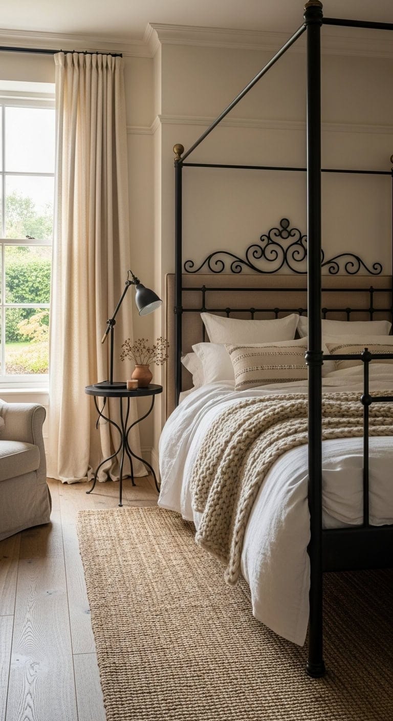 neutral palette with striking contrasts