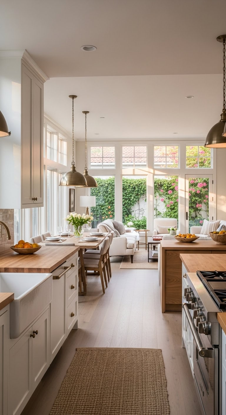 open concept living spaces