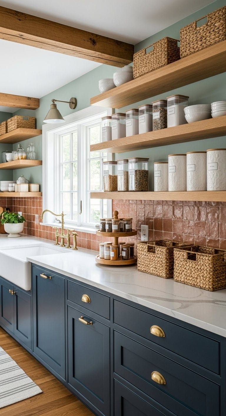 organized kitchen pantry display design
