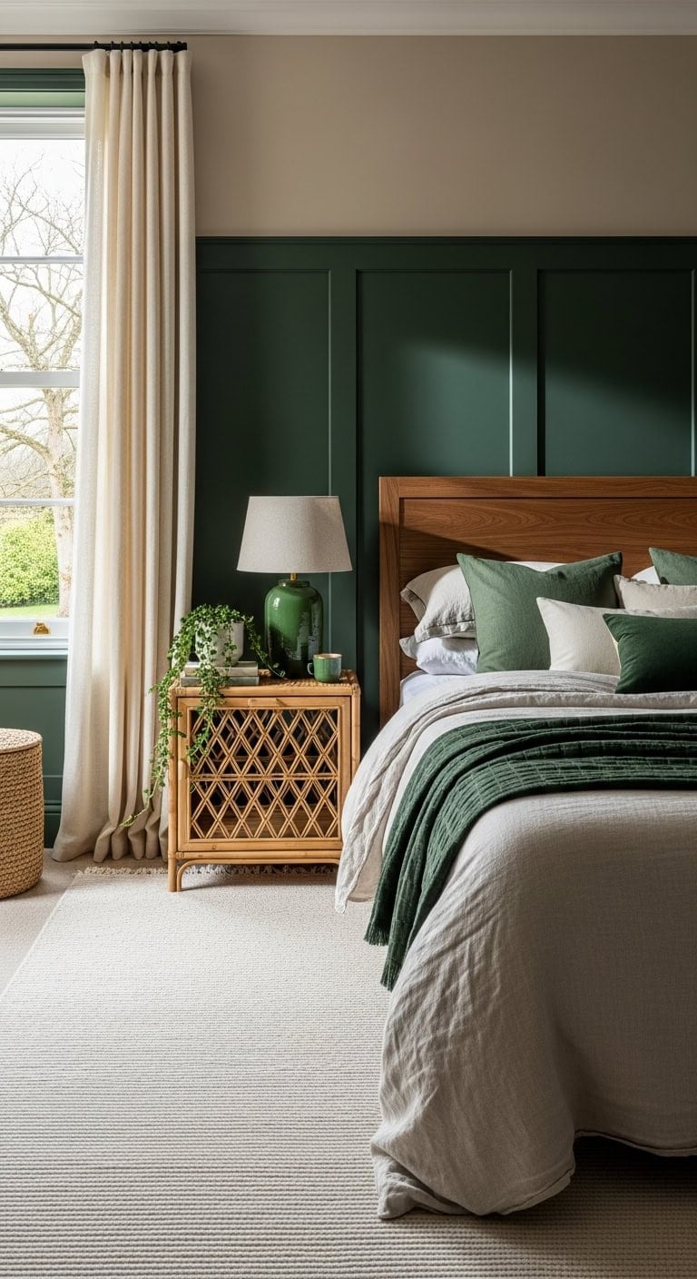 peaceful grounded color palette bedroom retreat