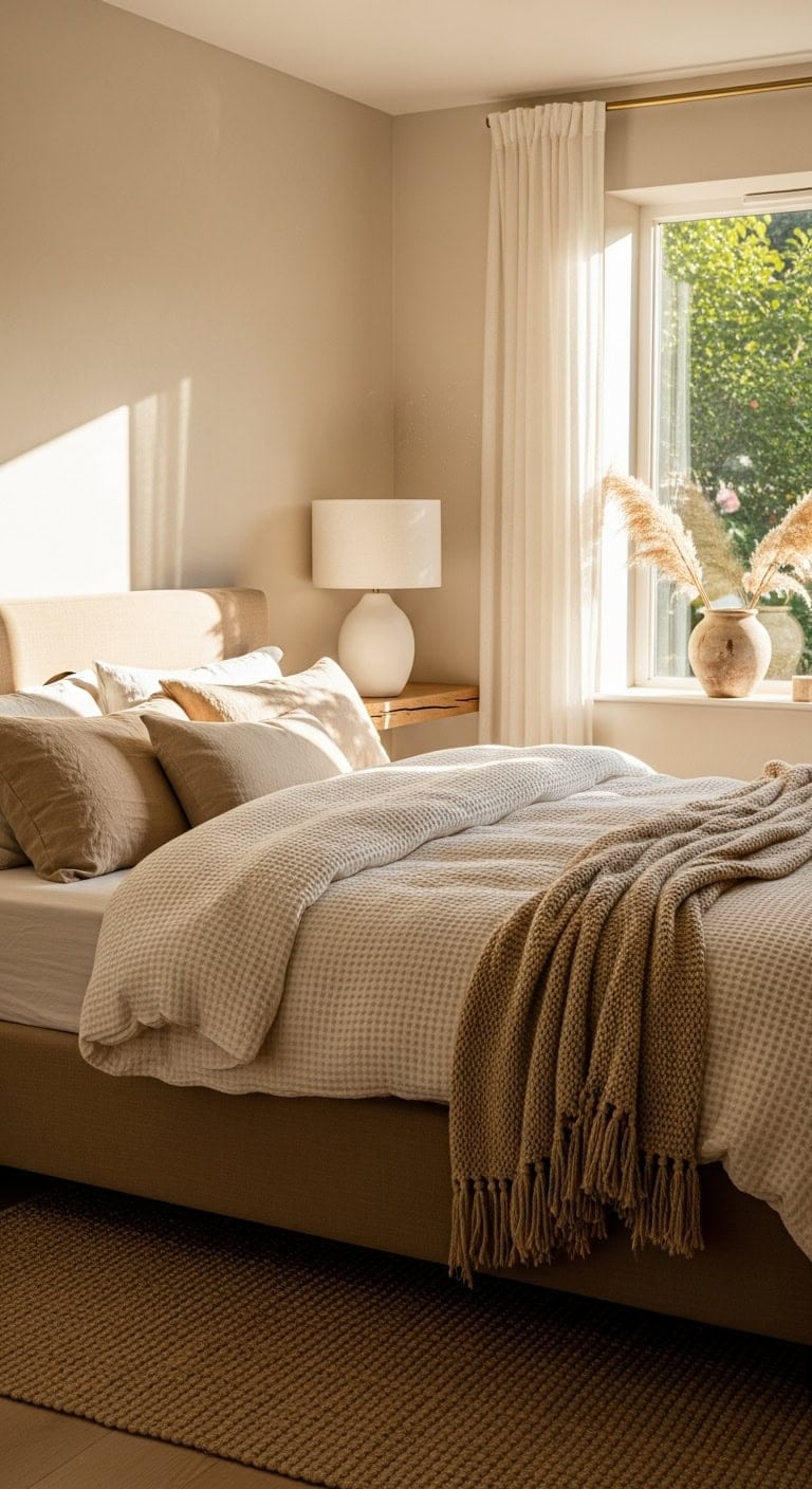 peaceful natural light filled bedroom sanctuary